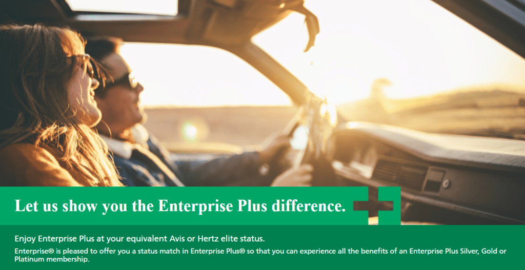 Enterprise Plus Car Rental Membership Status Match